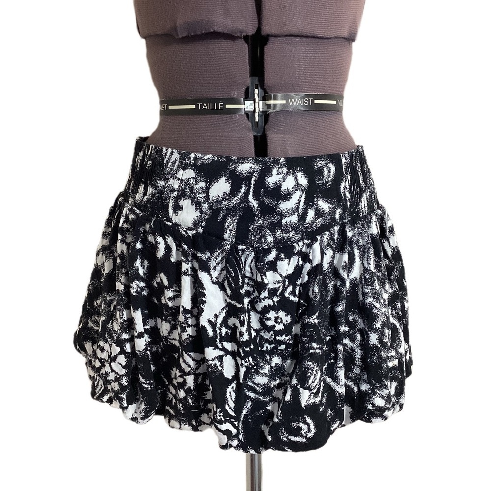 Rainbow Y2K Bubble Hem Micro Mini Skirt Size L